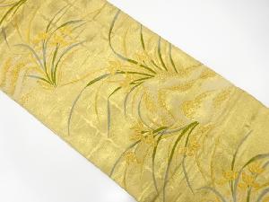 アンティーク　草花模様織り出し袋帯(着用可)